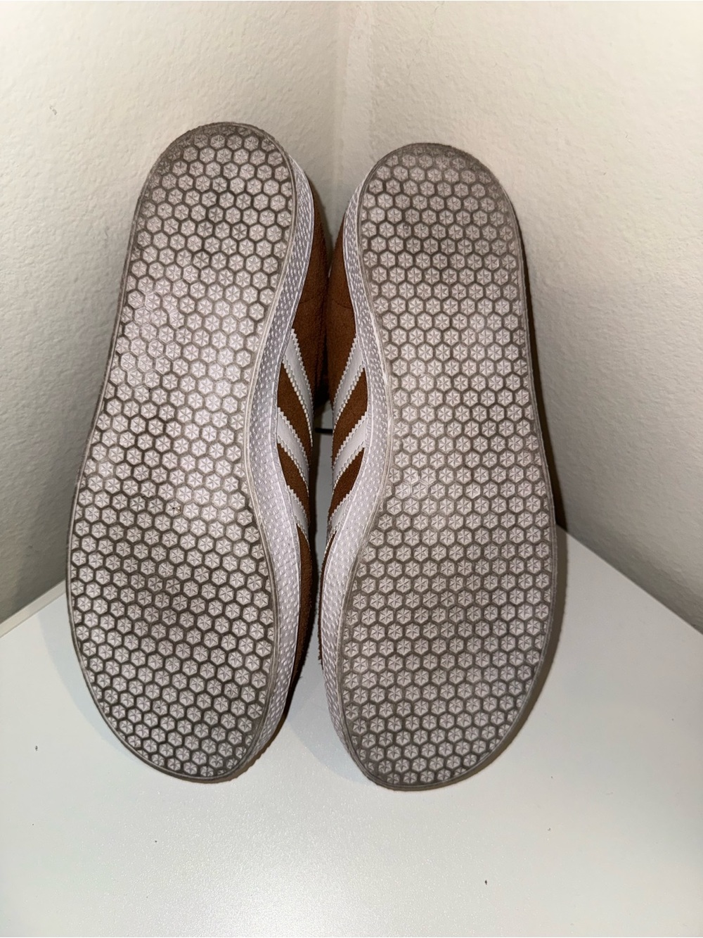 adidas Gazelle Suede Sneakers in Brown and White - Picture 7 of 7